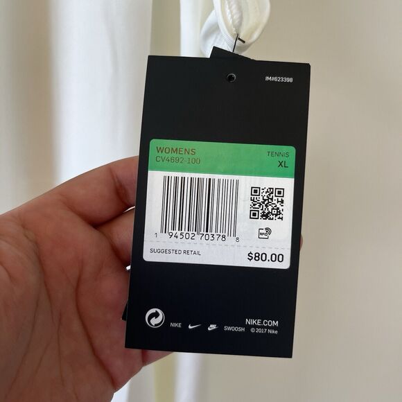 Nike Court Dri-FIT Slim Fit Advantage Tennis Exercise Dress White Size 1X NWTs - Picture 11 of 12